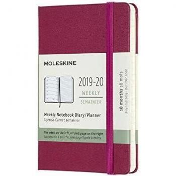 Moleskine 2019-20 Weekly - Agenda Cuaderno Semanal de 18 Meses 2019/2020, Rosa, Tamaño Pequeño 13 x 21 cm, 208 Páginas