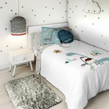 HACIENDO EL INDIO Funda nórdica Reversible Jurasic White Cama 105 cm