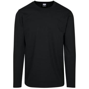 Camiseta de Manga Larga Stretch Terry para Hombre Urban Classics Negra