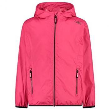 CMP Girls' Waterproof Hooded Jacket - Strawberry, Size 8