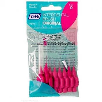 Cepillos Interdentales Tepe Angle Tamaño 0 Rosa 0,4 mm 6 Pcs