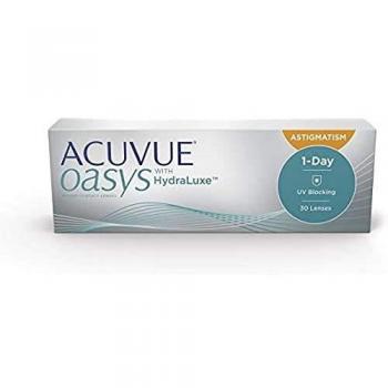 ACUVUE® OASYS 1-Day for ASTIGMATISM con tecnología HydraLuxe™ - Reemplazo Diario - protección UV - 30 lentes