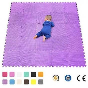 qqpp Alfombra Puzzle para Niños Bebe Infantil - Suelo de Goma EVA Suave. 25 Piezas