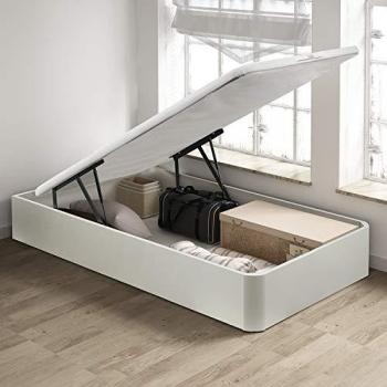 Canapé Abatible Pikolin Airbox Blanco 105x190 - Fácil Apertura, Alta Capacidad de Almacenaje y Tapa 3D Transpirable