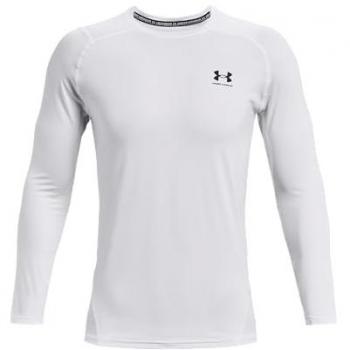 Camiseta Under Armour HeatGear Fitted manga larga blanca para hombre - XXL