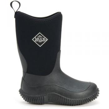 Muck Boot Kids Hale Waterproof Pull-On Wellington Boots - Black - Size 10