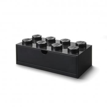 Caja de almacenamiento LEGO 8 con cajón - Negra