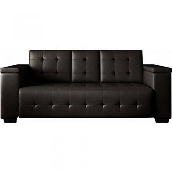 habitatetjardin Sofá Convertible Renarde - 3 plazas - Negro