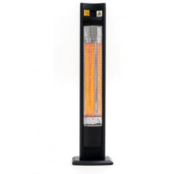 Calefactor Eléctrico Portátil Infrarrojo de Fibra de Carbono 2000W para Interior y Exterior con Mando a Distancia Kekai 17,2x7,4x102 cm