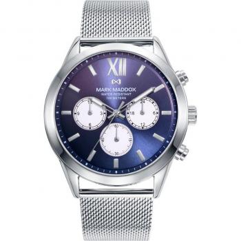 Mark Maddox Marais Reloj HM1010-33 para Hombre con Elegante Diseño de Cronógrafo y Correa de Malla Milanesa