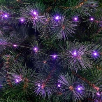 Guirnalda de Navidad Lola Home 8 funciones con 100 luces LED fucsia para interior y exterior de 500 cm