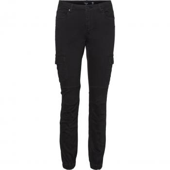 Vero Moda Women's Slim Fit Ankle Cargo Pants Mivy in Black