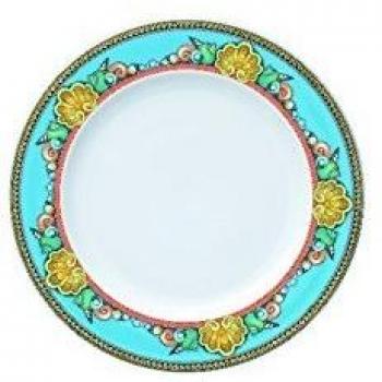 Versace Les Trésors De La Mer Plato Llano, Porcelana, Azul, 23.8x23.8x4.3 cm
