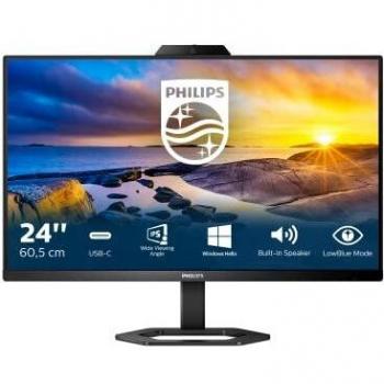 Philips 24E1N5300HE/00 Monitor 23.8 LED IPS Full HD 1920x1080 75Hz USB-C FreeSync con Webcam FlickerFree Negro
