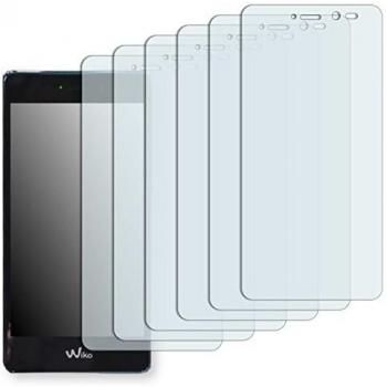 6 x protectores pantalla Golebo para Wiko Tommy. Lámina protectora adhesiva invisible Crystal Clear. Fabricado en Alemania.