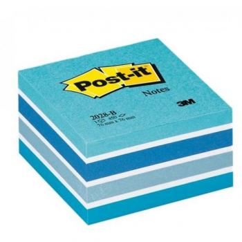 Post-it Notas Adhesivas Cubo 76x76mm Azul Pastel 450 Hojas