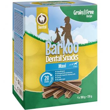 Barkoo Dental Snacks para perros - Sin cereales - Pack Ahorro - Perros grandes (28 uds. - 720 g)