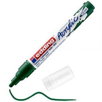 Marcador Acrílico Edding 5100 - Punta Media 2-3 mm - Verde Musgo - Permanente