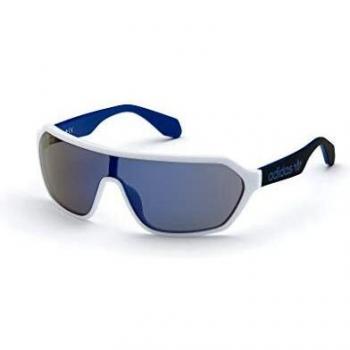 Adidas OR0022 Unisex White/Blue Mirror Sunglasses