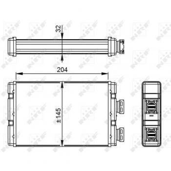 Intercambiador de calor y radiador de calefacción NRF 54295, diseño compacto, eficiencia energética, fácil instalación, compatible con sistemas de calefacción central, fabricado en materiales resistentes a la corrosión