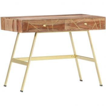 Escritorio con cajones de madera maciza de sheesham 100x55x75 cm