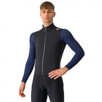 Chaleco Cortavientos Castelli Espresso Negro Mate para Hombre - Talla L