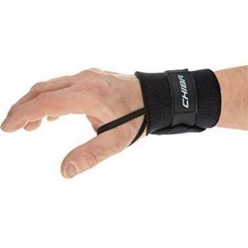 Chiba Trainingshilfe Handgelenksbandage - Muñequeras, color negro, talla Talla única