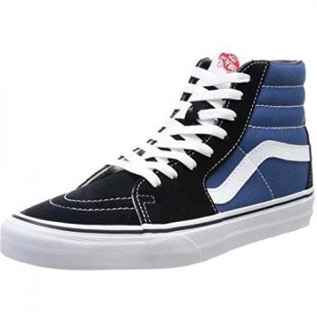 Vans Sk8-Hi Unisex Sneakers - Navy Blue Suede, Size 42