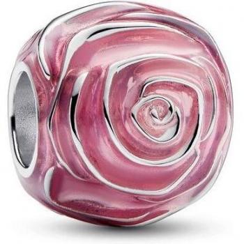 Charm Pandora Moments de plata color rosa con diseño floral - 793212C01