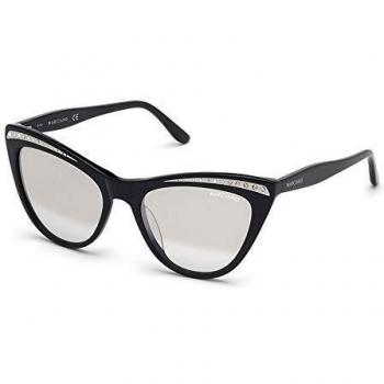 Guess by Marciano Cat-Eye Sunglasses GM0793 01P, Women's Black with Mirrored Lenses, One Size