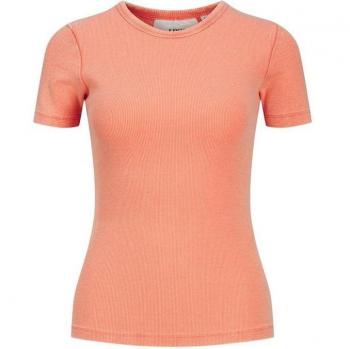 Camiseta de Manga Corta Mujer Jack & Jones Jxfrankie Wash Ss Coral