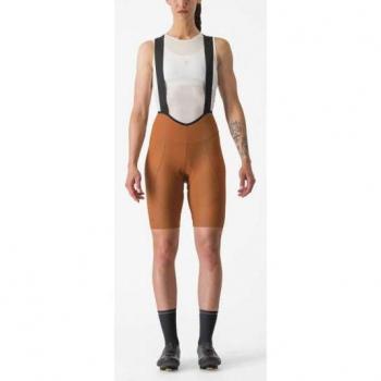 Culotte Castelli Espresso mujer, color marrón moka, talla S, diseño ergonómico, tejido transpirable y de secado rápido, badana de alta comodidad para largas distancias