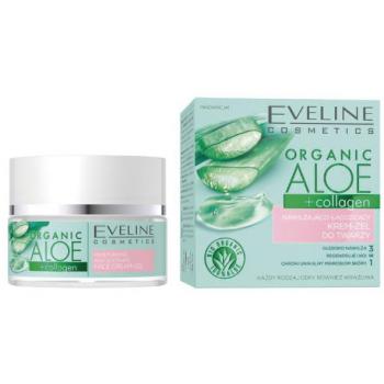 Eveline Cosmetics Organic Aloe+Collagen Active Intensive Hydrating Gel-Cream for Normal and Sensitive Skin 50 ml
