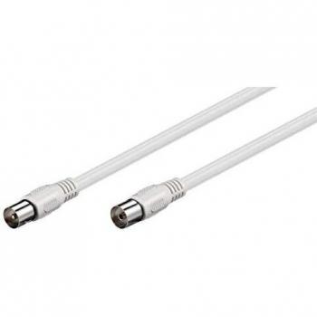 Cable Antena Goobay Clase A, 85 dB, Doble Apantallado, 3 m, Blanco