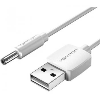 Cable Alimentación Vention CEYWD USB-A Macho - DC 5.5mm Macho 50cm Blanco