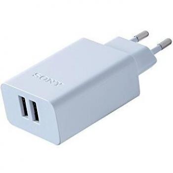 Sony CP-AD2M2WC - Cargador con 2 Puertos USB, Color Blanco
