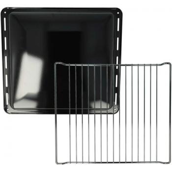 Set de 2 piezas (1 bandeja de horno, 1 rejilla) compatible con hornos Zanker 25622, 9430041, 9430044, 9430047 - Dimensiones: 42.2 x