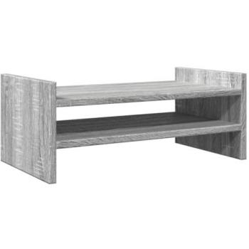 Soporte de Pantalla Madera Ingeniería Gris Sonoma 50x27x20 cm