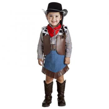 Conjunto de Disfraz de Vaquera para Niña con Chaleco y Falda - Talla 7-9 años