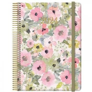 Agenda Espiral Dohe Cute Flowers 2024, Diaria, 15x21 cm, 336 Páginas, Multicolor, Modelo Flowers, Referencia 12767/12769