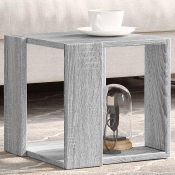 Mesa de centro Sonoma gris 32x32x30 cm madera multicapa ingeniería