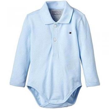 Tommy Hilfiger BABY BASIC POLO BODY L/S-Mono Bebé-Niños,  
 Blau