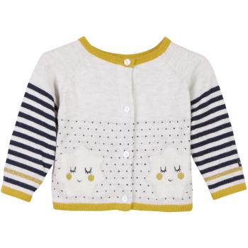 Catimini Card. PF Etoile, Chaqueta Punto para Bebés, Crudo