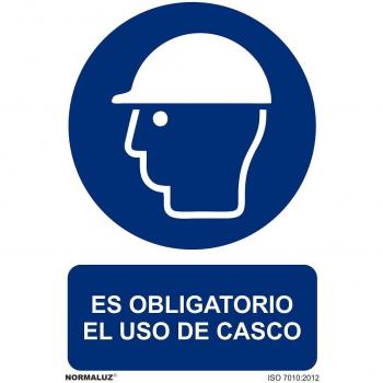 SEÑAL USO OBLIGATORIOES OBLIGATORIO EL USO DE CASCO