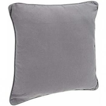 Cojín Gris 45x45cm con Funda Extraíble y Lavable en Lavadora