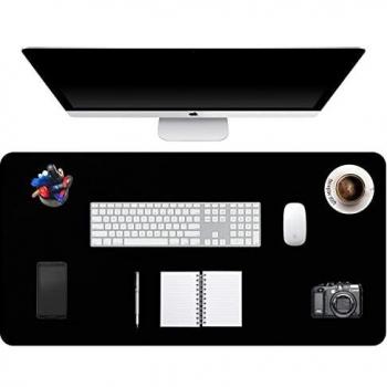 DOBAOJIA Alfombrilla de Ratón Mousepad XXL, Tapete de Escritura Estera Oficina Alfombrilla de Escritorio Protector Escritorio, Cuero PU Impermeable + Gamuza Antideslizante 90 x 43cm