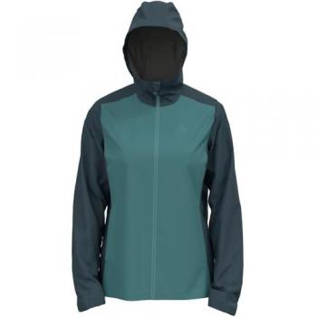 Chaqueta impermeable Odlo Aegis 2.5L para mujer, color gris, talla S