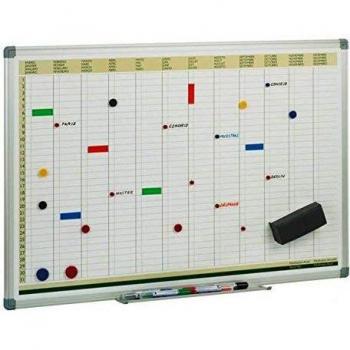 Faibo PLA - Pizarra de planificación anual, 60 x 90 cm