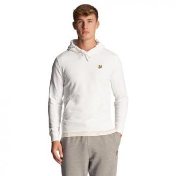 Lyle & Scott Men's White Pullover Hoodie - Size 2XL