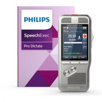 Philips DPM6000 – Grabadora de voz digital, control mediante Impresión teclas, 2 micrófonos para extendida. Estéreo de grabación
